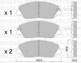 METELLI 22-0787-0 Комплект гальмівних колодок,