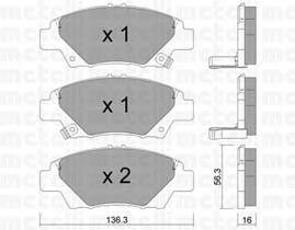 METELLI 22-0865-0 Комплект тормозных колодок,