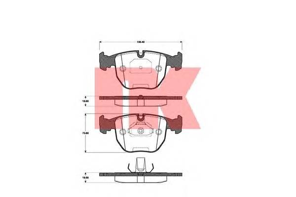 NK 221517 Комплект тормозных колодок,