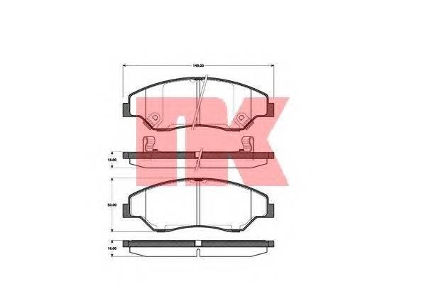 NK 223505 Комплект тормозных колодок,