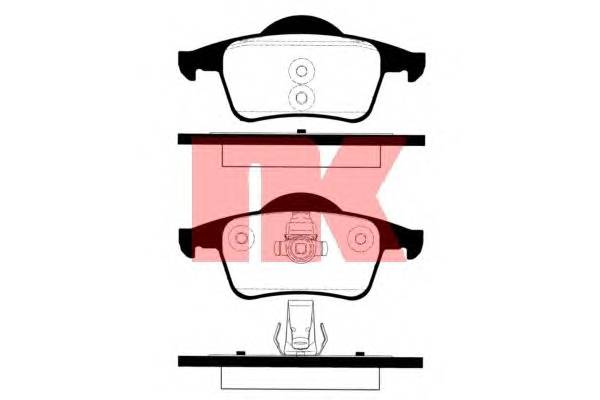 NK 224821 Комплект гальмівних колодок,