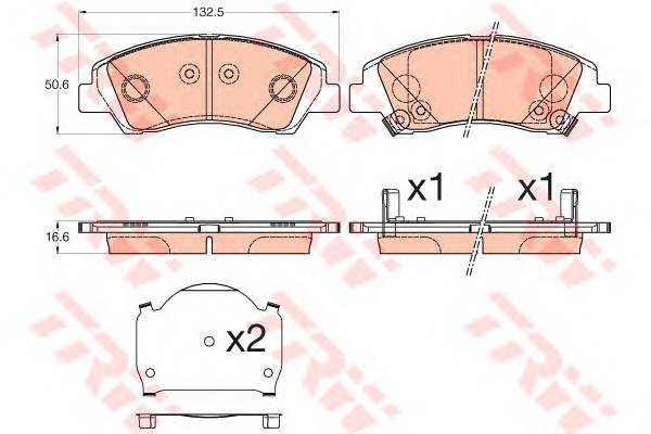 TRW GDB3618 KLOCKI HAM LUCAS