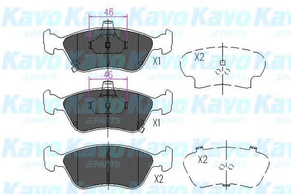 KAVO PARTS KBP-9006 Комплект гальмівних колодок,