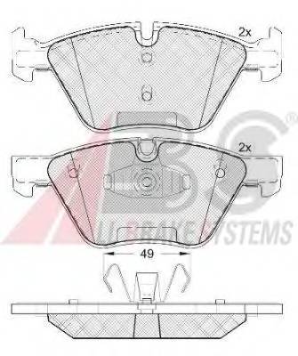 A.B.S. 37551 Комплект тормозных колодок,