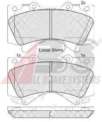 A.B.S. 37701 Комплект гальмівних колодок,