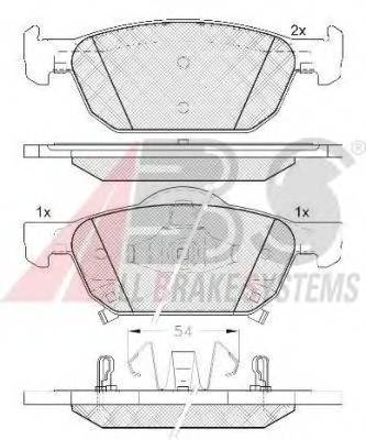 A.B.S. 37720 Комплект тормозных колодок,