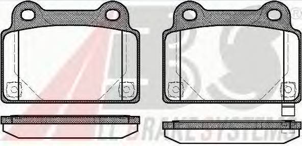 A.B.S. 37727 Комплект гальмівних колодок,