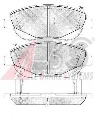 A.B.S. 37736 Комплект гальмівних колодок,
