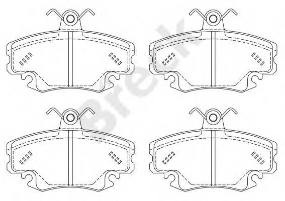 BRECK 21463 00 702 10 Комплект тормозных колодок,