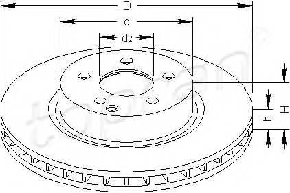 TOPRAN 401 053 Тормозной диск