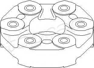 TOPRAN 500 292 Шарнир, продольный вал