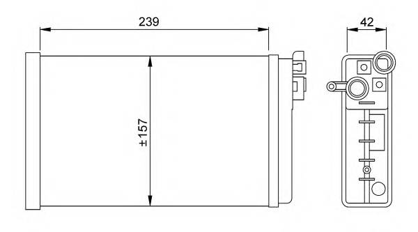 NRF 58640 Теплообменник, отопление салона