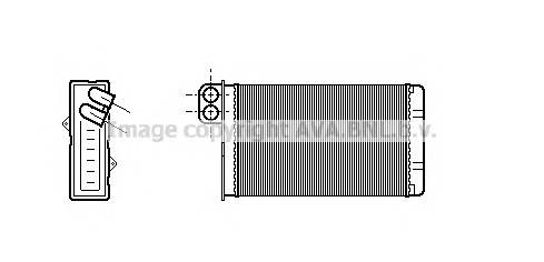 AVA QUALITY COOLING PE6015 Теплообменник, отопление салона