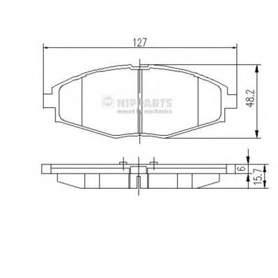 NIPPARTS J3600909 Комплект гальмівних колодок,