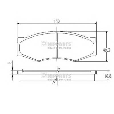 NIPPARTS J3601011 Комплект тормозных колодок,