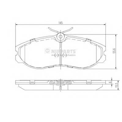 NIPPARTS J3601056 Комплект гальмівних колодок,