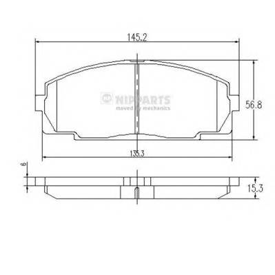 NIPPARTS J3602076 Комплект гальмівних колодок,