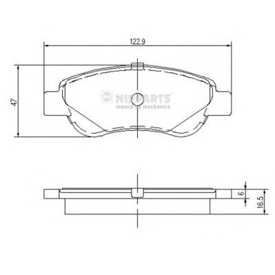 NIPPARTS J3602122 Комплект гальмівних колодок,