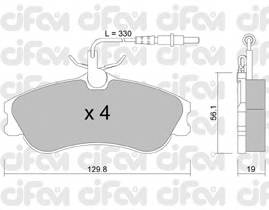 CIFAM 822-217-0 Комплект тормозных колодок,