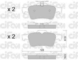 CIFAM 822-337-1 Комплект гальмівних колодок,