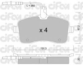 CIFAM 822-600-0 Комплект тормозных колодок,