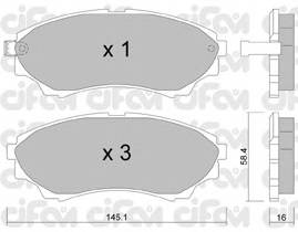 CIFAM 822-610-0 Комплект тормозных колодок,