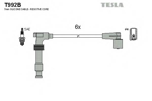 TESLA T992B Комплект проводов зажигания