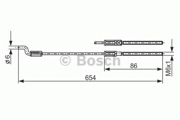 BOSCH 1 987 477 833 Трос, стояночная тормозная