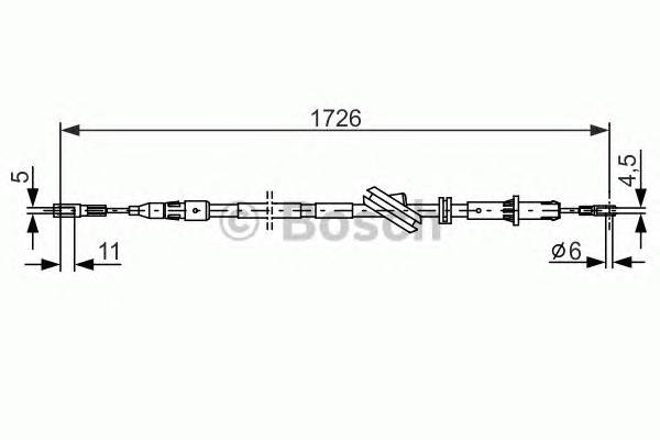 BOSCH 1 987 477 897 Трос, стояночная тормозная