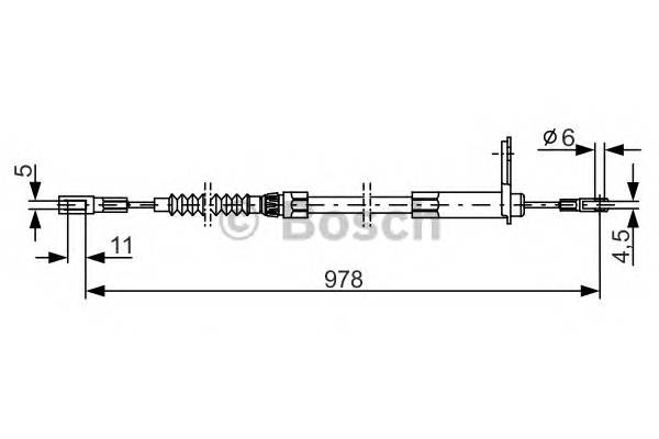 BOSCH 1 987 477 900 Трос, стояночная тормозная