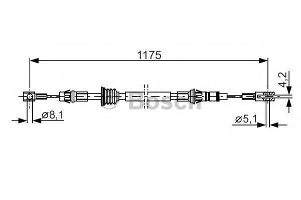 BOSCH 1 987 482 012 Трос, стоянкова гальмівна