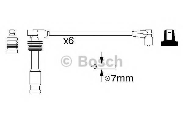 BOSCH 0 986 357 055 Комплект проводов зажигания