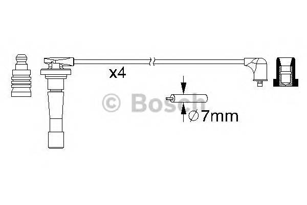 BOSCH 0 986 357 150 Комплект дротів запалювання