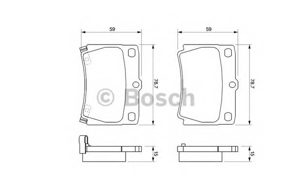 BOSCH 0 986 424 711 Комплект тормозных колодок,