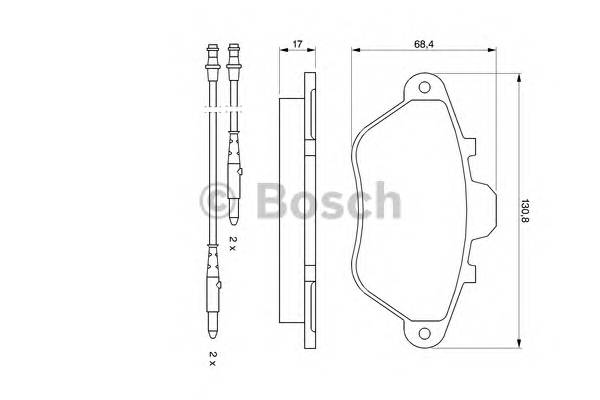 BOSCH 0 986 460 950 Комплект гальмівних колодок,