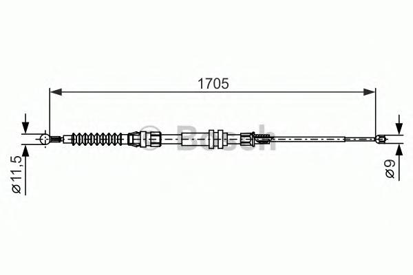 BOSCH 1 987 482 377 Трос, стояночная тормозная