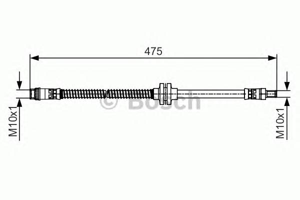 BOSCH 1 987 481 496 Тормозной шланг