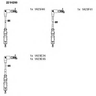 BREMI 221H200 Комплект проводов зажигания