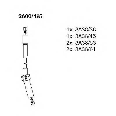 BREMI 3A00/185 Комплект проводов зажигания