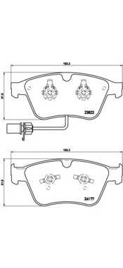 BREMBO P 05 003 Комплект тормозных колодок,