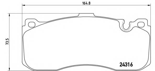 BREMBO P 06 041 Комплект гальмівних колодок,