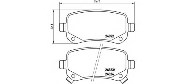 BREMBO P 11 021 Комплект гальмівних колодок,