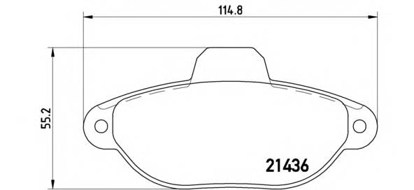 BREMBO P 23 060 Комплект тормозных колодок,