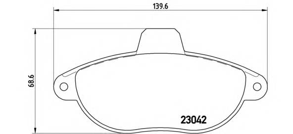 BREMBO P 23 072 Комплект тормозных колодок,