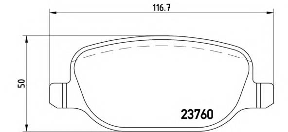 BREMBO P 23 089 Комплект гальмівних колодок,