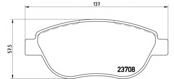 BREMBO P 23 119 Комплект гальмівних колодок,