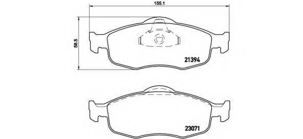 BREMBO P 24 037 Комплект тормозных колодок,