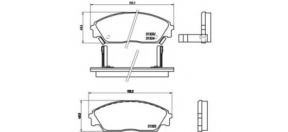 BREMBO P 28 016 Комплект тормозных колодок,