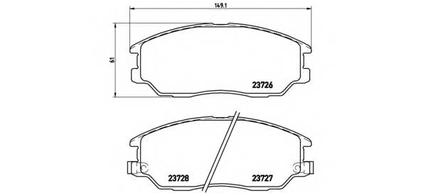 BREMBO P 30 028 Комплект гальмівних колодок,