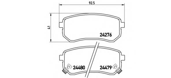 BREMBO P 30 033 Комплект гальмівних колодок,